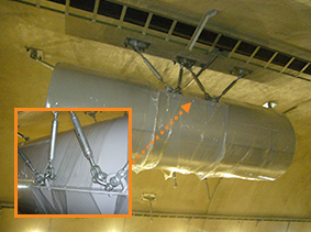 噴氣風扇通過安裝兩次安裝支架來努力防止跌落。