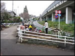 东京町田市八王子旁路现场的爱原町爱原町元桥附近居民进行了植树活动。