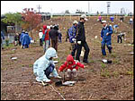 Tree-planting activities were conducted on the premises of the Tomei Expwy Okazaki IC in Okazaki City, Aichi Prefecture, in collaboration with DENSO Corporation, DENSO Taiyo Co., Ltd., the Social Welfare Corporation Taiyo no Aichi Business Headquarters, and NEXCO CENTRAL.