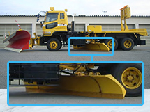 Grader attached to the lower part of the body