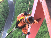 Inspection of piers with rope access