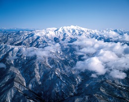 上空から見た白山（石川県）