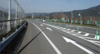 Large arrow road marking