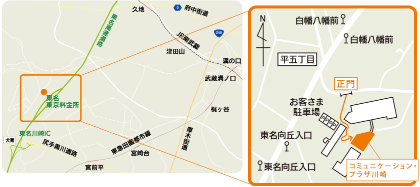 Kawasaki map