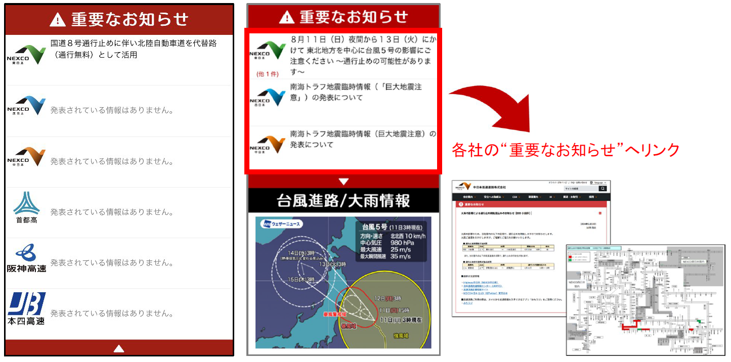 高速道路影響情報サイト