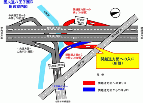 圏央道八王子西インターチェンジ関越道方面開通 利便性向上と地域経済活性化に期待 ニュースリリース プレスルーム 企業情報 高速道路 高速情報はnexco 中日本