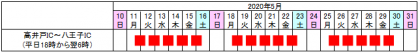 夜間車線規制