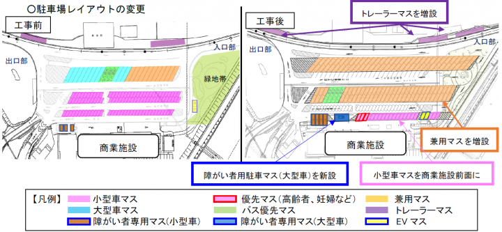 駐車マス増設の主な工事内容