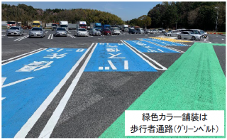 バス優先マスの整備状況(E2 山陽道 下松SA(下り))