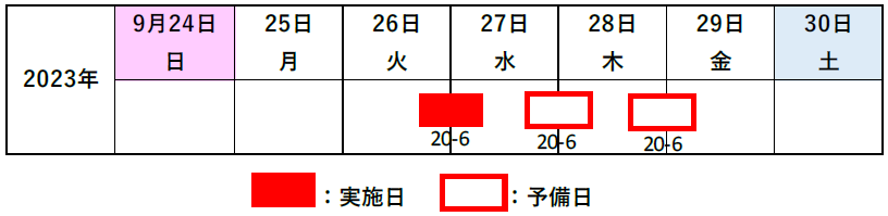 予備日