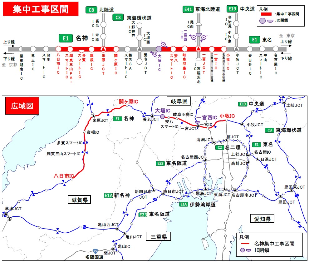 集中工事区間