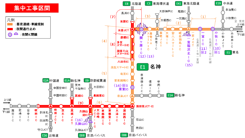 交通規制区間