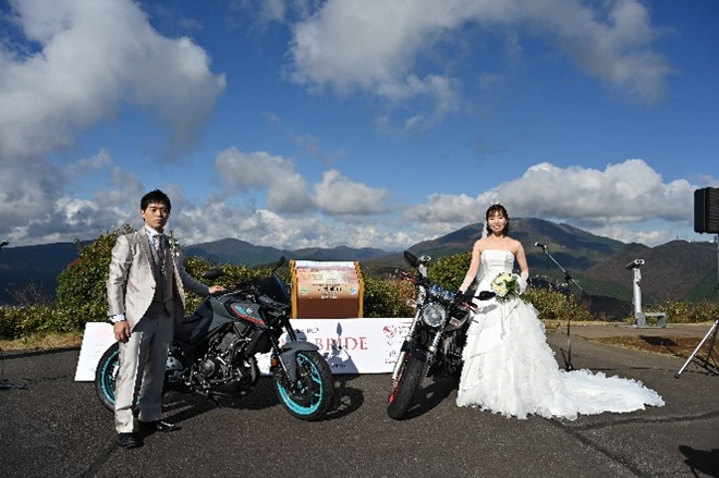 ○愛車のバイクとの記念撮影