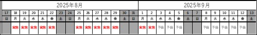 交通規制日時