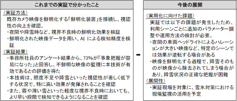 実証結果と今後の展開