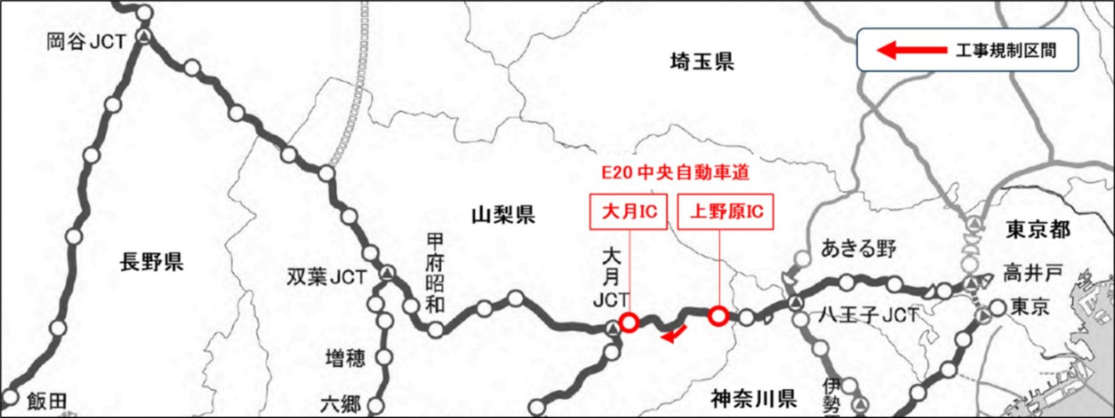 工事規制区間