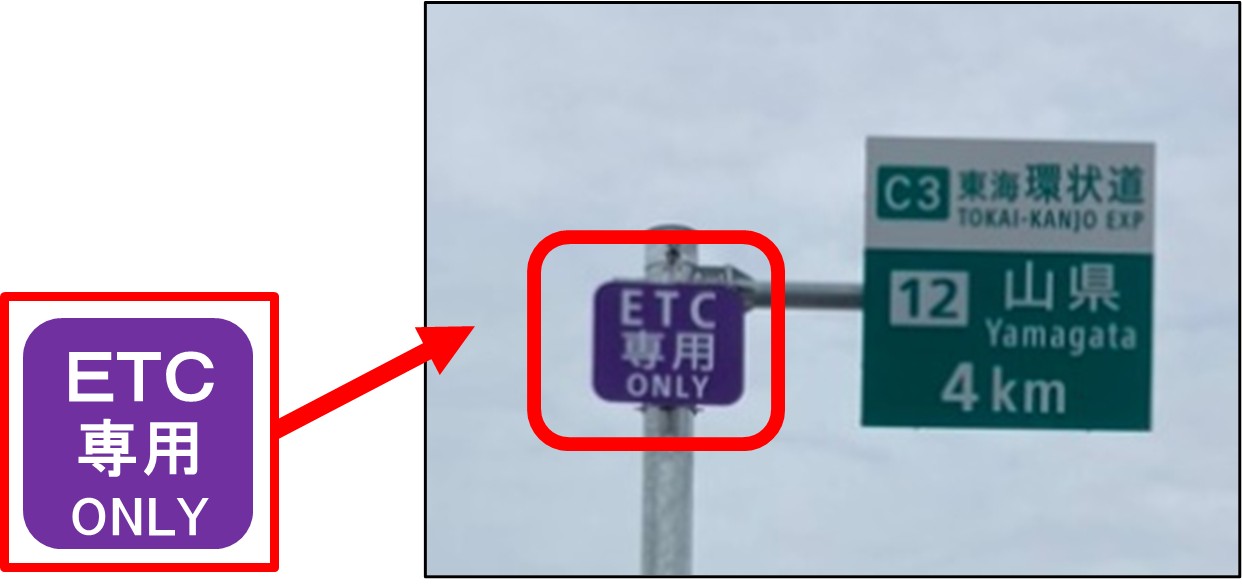 ETC専用の標示板