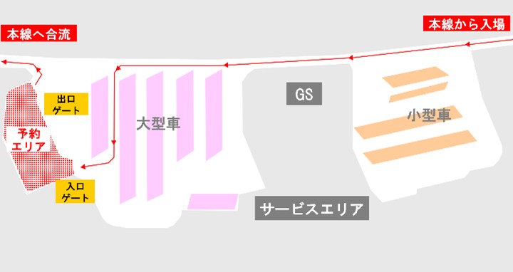 駿河湾沼津SA（下り）の予約駐車マス