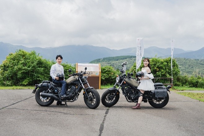 ○愛車のバイクとの記念撮影