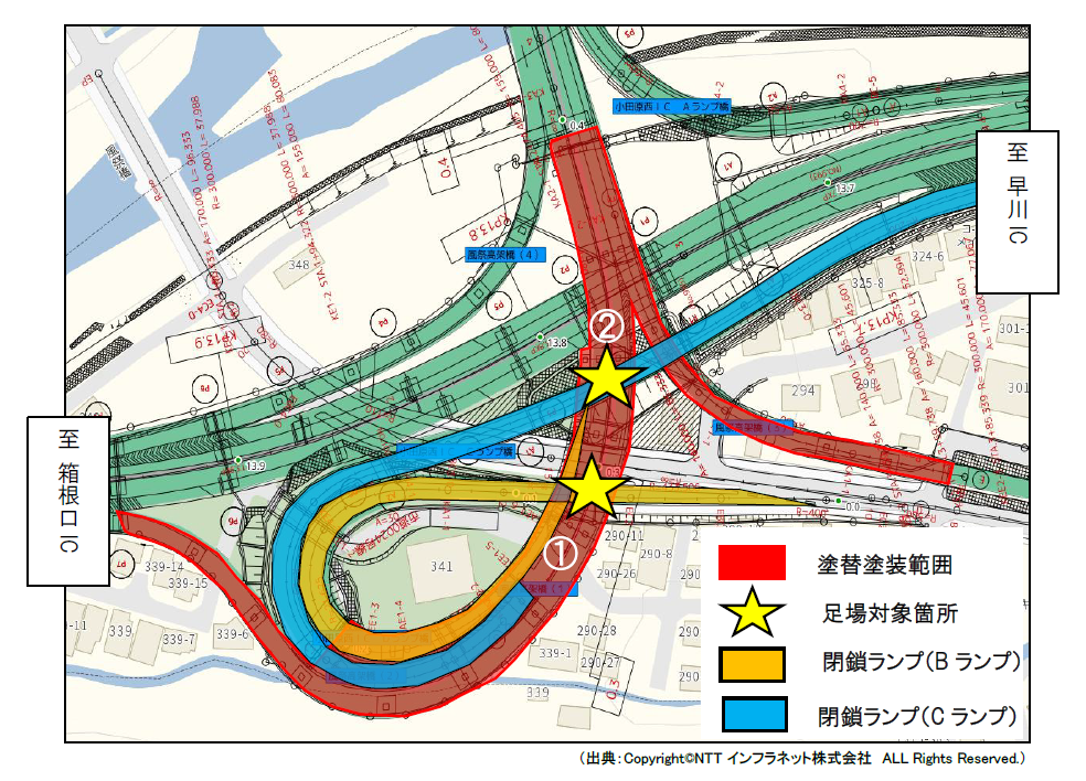 位置図(小田原西IC)