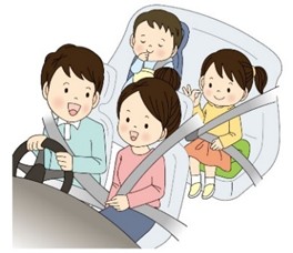 全席シートベルトの着用を