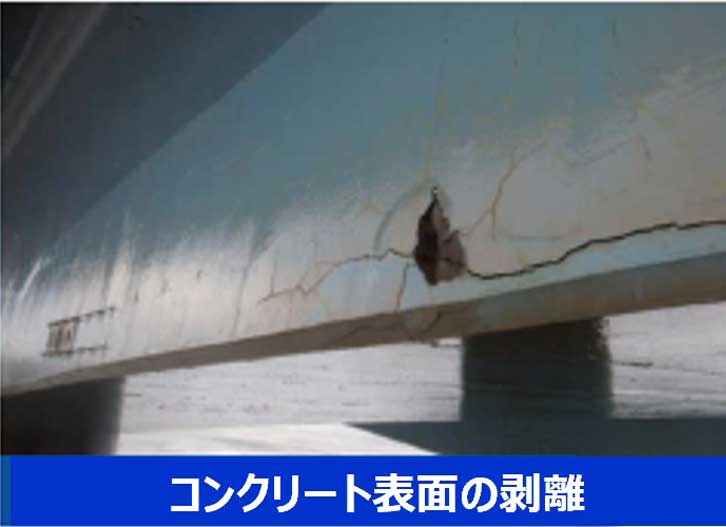 コンクリート表面の剥離