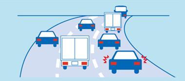追越車線に集中しない