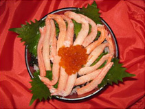 「海の宝石箱 かに・いくら丼」 800円