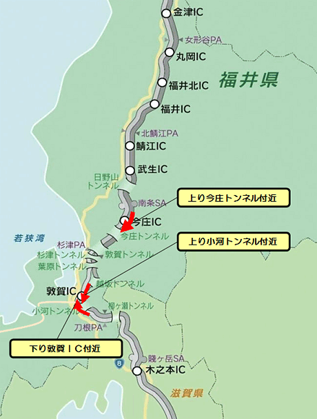 渋滞発生予測箇所 位置図