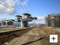 "Construction across railway tracks"