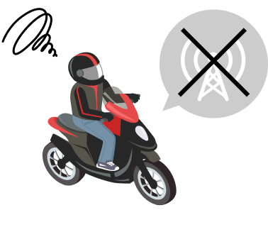 If you are riding a motorcycle, you cannot listen to road traffic information.