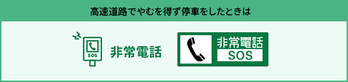 在高速公路上不得已停车时的紧急电话SOS