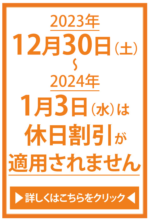 休日割引適用除外