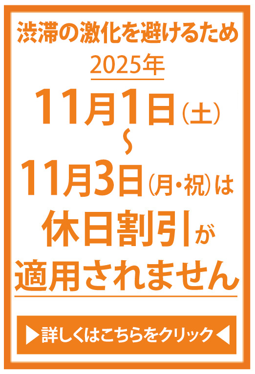 休日割引適用除外