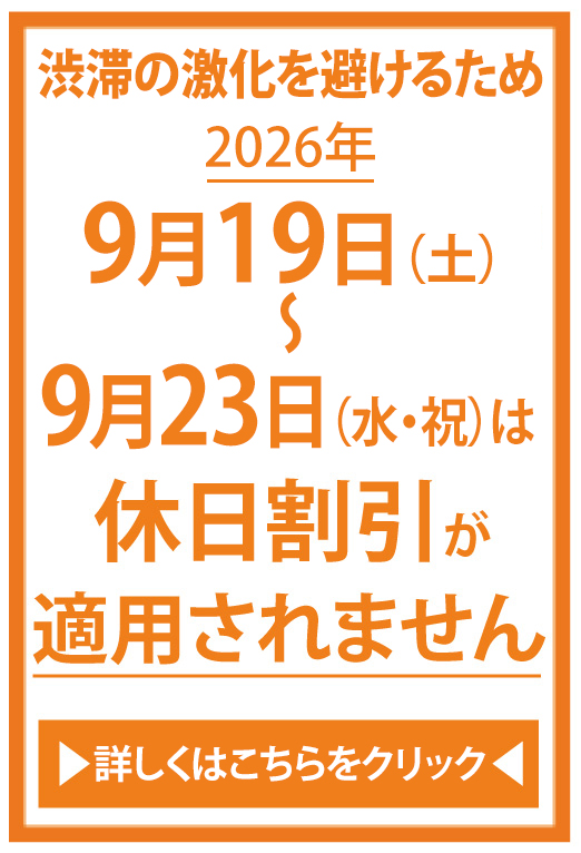 休日割引適用除外